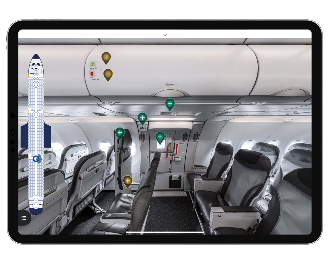 This image shows a virtual SEP trainer for Airgreenland. 